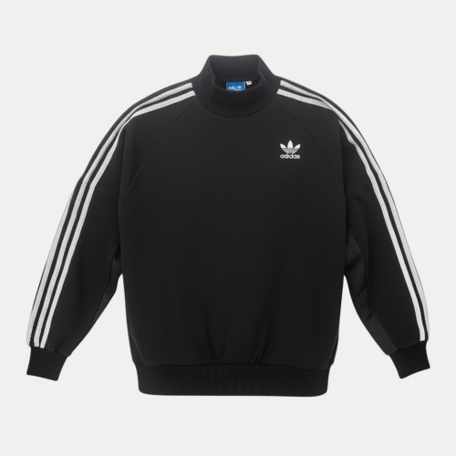 Adidas Originals Ανδρικό Μαύρο Φούτερ 3-Stripes με Ψηλό Λαιμό | Pre Owned
